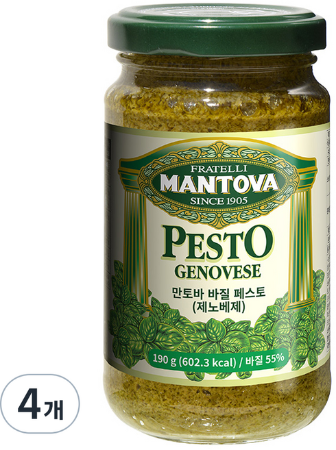 만토바 바질 페스토 제노베제, 190g, 4개