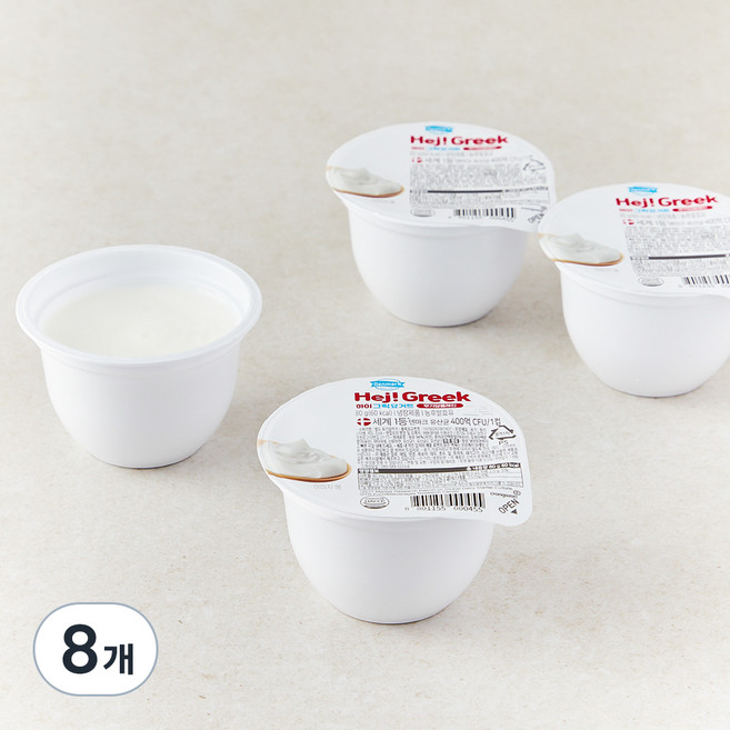 덴마크 동원 하이 그릭요거트 고단백 무가당 플레인, 80g, 8개