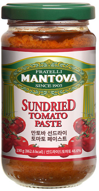 만토바 선드라이 토마토 페이스트 소스, 190g, 1개