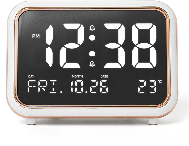 오더블유씨 텔리 LED 탁상시계 OTD-1003GD, 골드