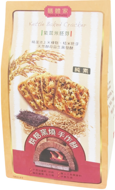 膳體家 烘焙窯燒手作餅 紫菜米胚芽, 270g, 1包