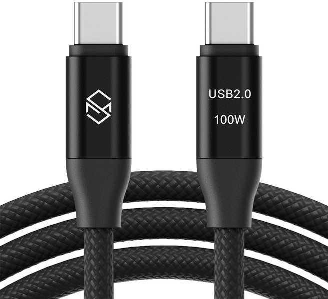 신지모루 E Marker 칩 100W C to C PD 초고속충전 케이블, 2m, 블랙, 1개