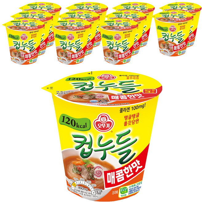 오뚜기 컵누들 매콤한맛 37.8g, 12개