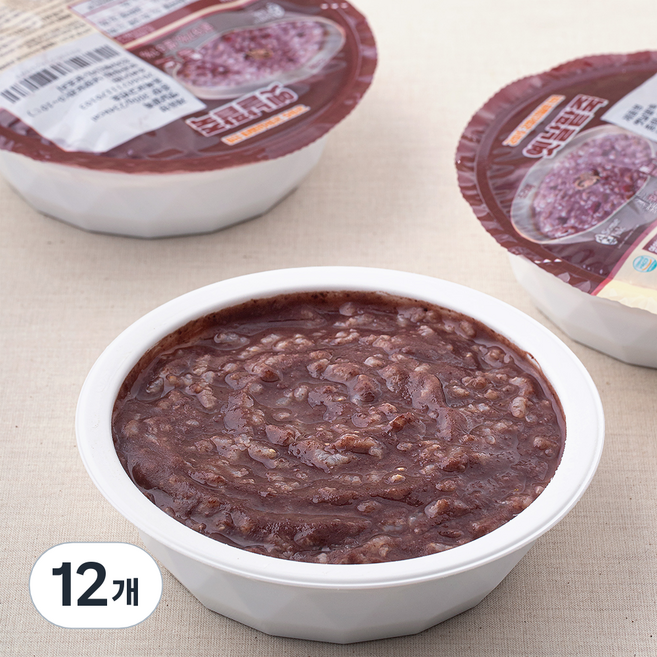 섬죽 옛날팥죽 (냉장), 300g, 12개