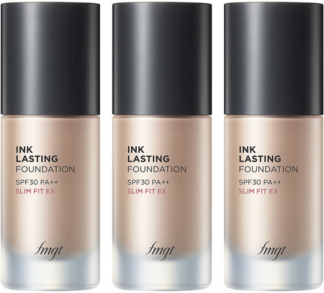 fmgt 잉크래스팅 파운데이션 슬림핏 이엑스 30ml, V201 애프리콧베이지, 3개