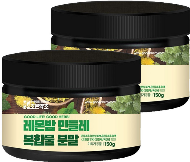 조은약초 레몬밤 민들레 복합물 분말, 2개, 150g