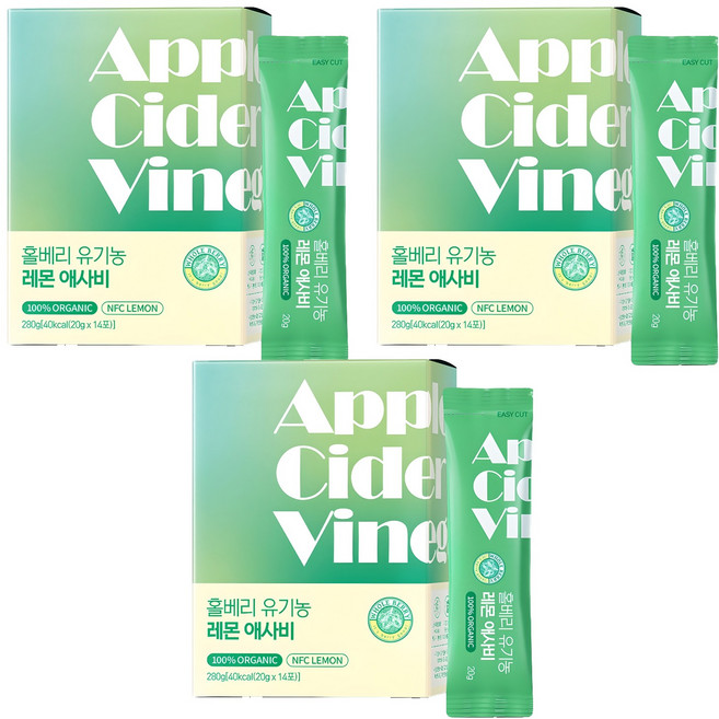 홀베리 유기농 레몬 애사비 14p, 280g, 3개