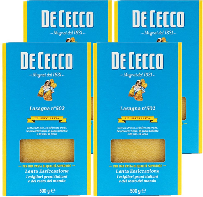DE CECCO 得科 千層麵, 4個, 500g