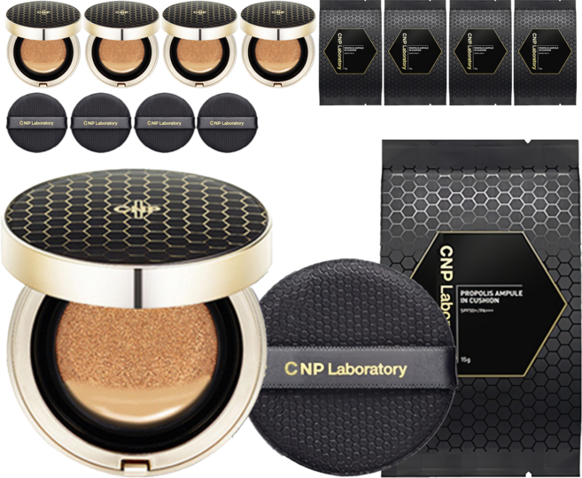 CNP차앤박 프로폴리스 앰플 인 쿠션 파운데이션 15g + 리필 15g 세트, 23호, 5개
