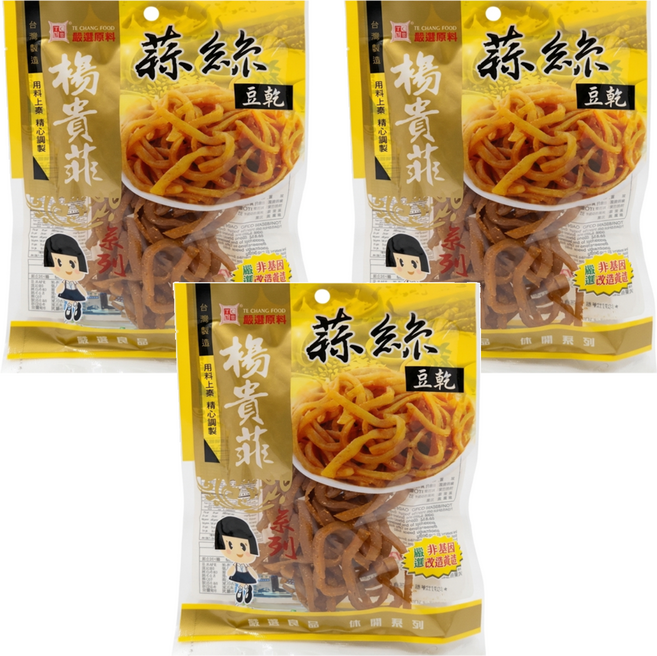 德昌 非基改豆乾 蒜絲蒜味, 90g, 3包