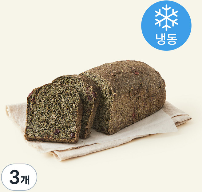 브로드카세 발효종 쑥크렌베리 통밀식빵, 490g, 3개