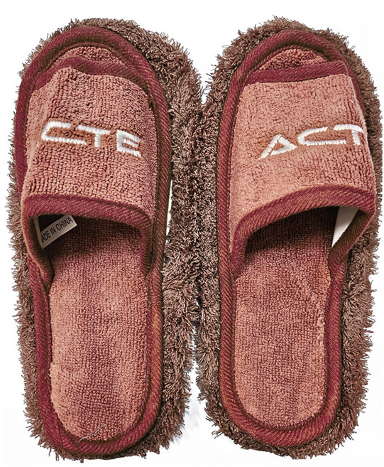 ACTE 초극세사 청소슬리퍼, 1개, 브라운