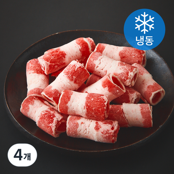 미국산 FRAVO 삼겹양지 슬라이스 (냉동), 4개, 100g