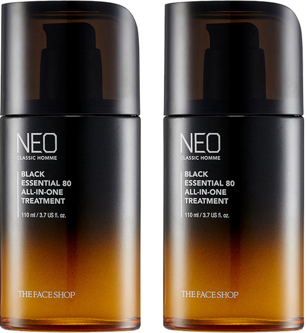 더페이스샵 네오 클래식옴므 블랙 에센셜 80 올인원 트리트먼트, 110ml, 2개