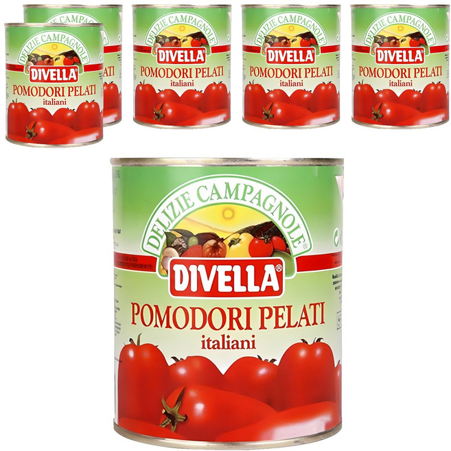 디벨라 홀토마토 통조림, 6개, 800g