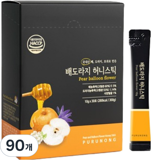 푸르농 배도라지청 허니스틱, 90개, 10g