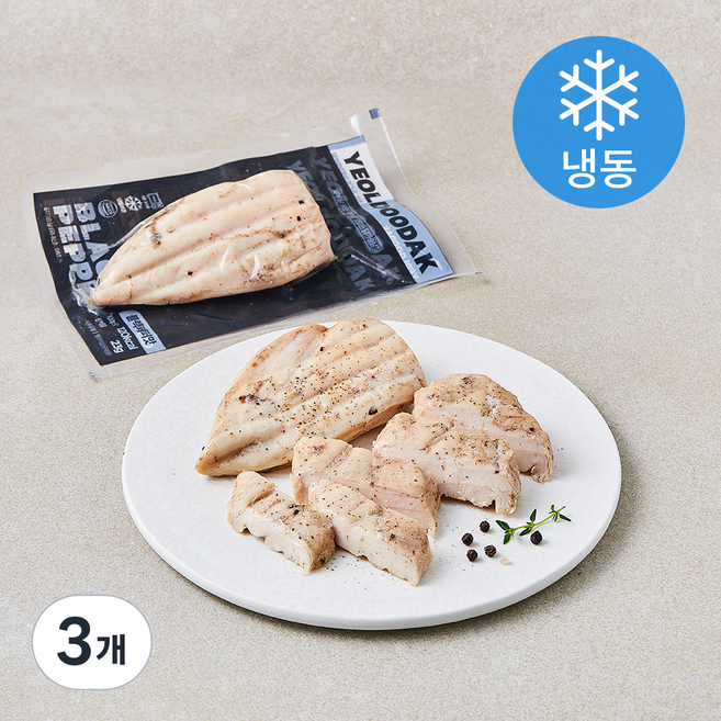열두닭 오븐으로만 조리한 닭가슴살 블랙페퍼맛 (냉동), 100g, 3개, 10개입
