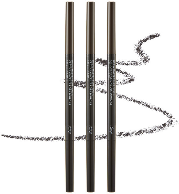 더페이스샵 브로우마스터 아이브로우 슬림 오토펜슬 0.05g, 04 다크브라운, 3개