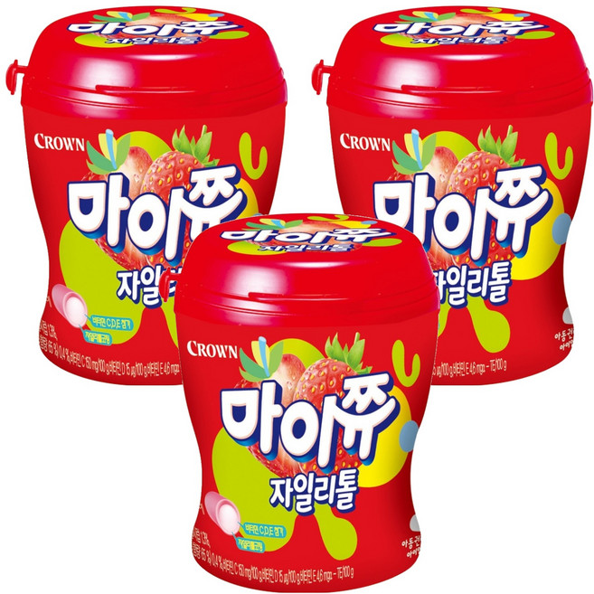 마이쮸 딸기 자일리톨, 110g, 3개