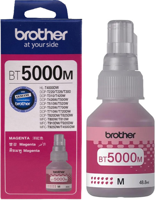 brother 兄弟牌 BT5000M 噴墨複合機墨水補充瓶, 1個, 紅色