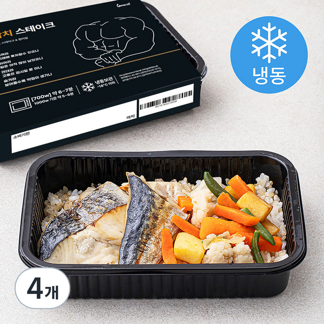 식스밀 삼치 스테이크 (냉동), 345g, 4개