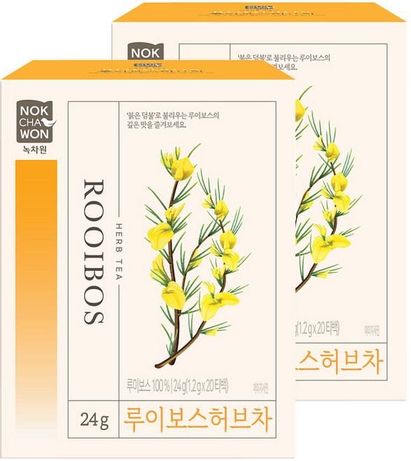 녹차원 루이보스 허브차, 1.2g, 20개입, 2개