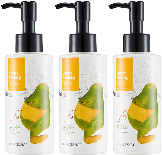 더페이스샵 스마트 필링 마일드 파파야, 150ml, 3개