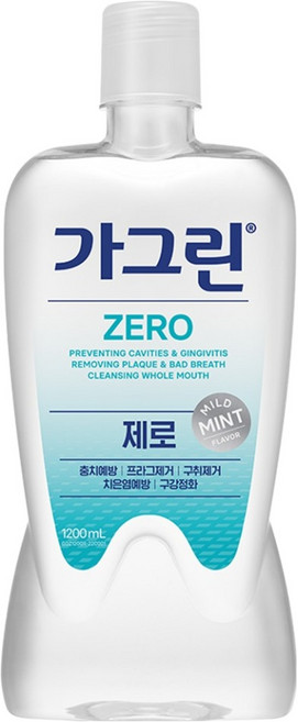 가그린 제로 구강청결제, 1.2L, 1개