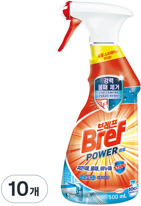 브레프 파워 욕실 세정제, 500ml, 10개