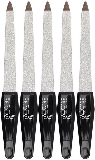 벨로티 사파이어 야스리 네일파일, 블랙, 5개