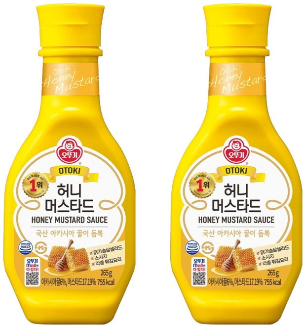오뚜기 허니머스타드, 265g, 2개