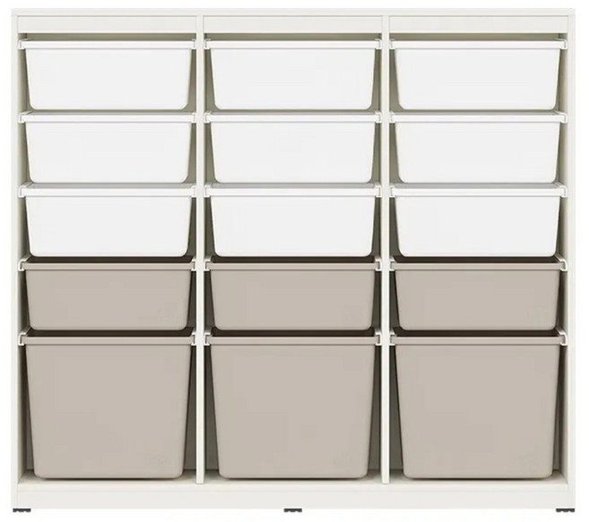 한샘 샘키즈 수납장 1305 모던, 크림화이트 + 화이트 + 웜그레이, 5단