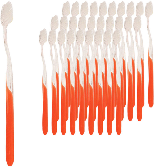 일회용 고급 미세모 원터치 칫솔 핑크, 1개입, 500개