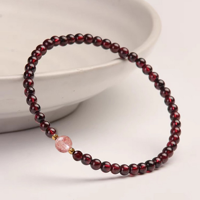 붓다베스트 여성용 재물운 금전운 석류석 팔찌