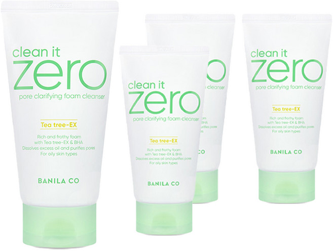 바닐라코 R 클린 잇 제로 포어 클래리파잉 폼클렌저, 150ml, 4개