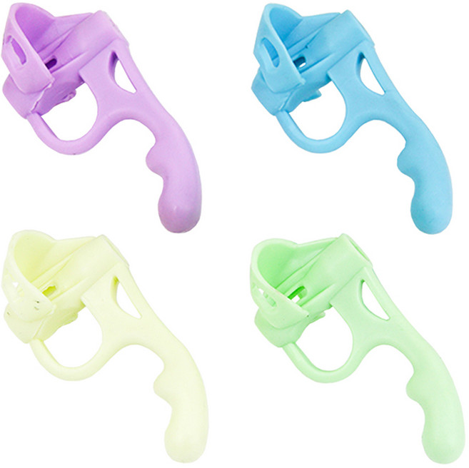 다다 다섯손가락 글씨교정기 4종 세트, 퍼플, 옐로우, 핑크, 블루, 1세트