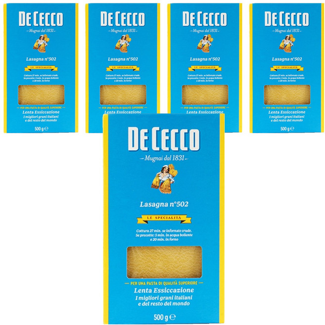 DE CECCO 得科 千層麵, 5個, 500g