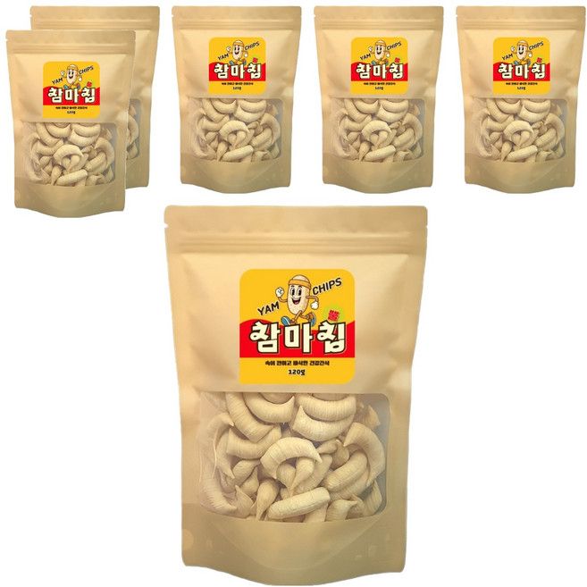 뿔 참마칩, 6개, 120g