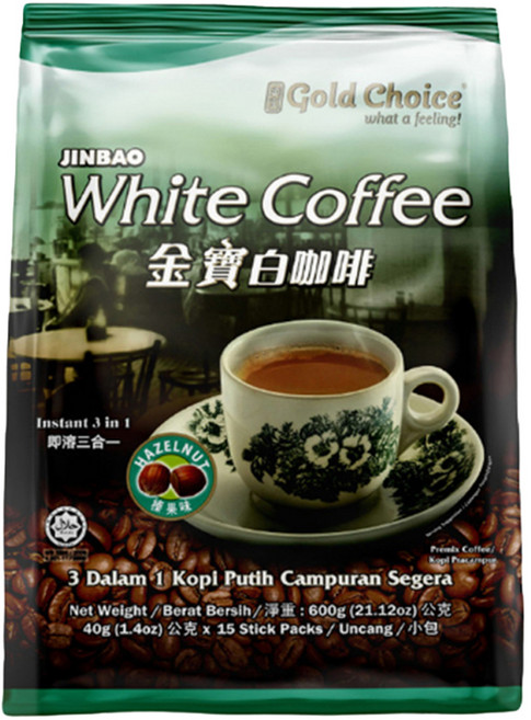 Gold Choice 金寶 即溶榛果白咖啡, 40g, 15入, 1袋