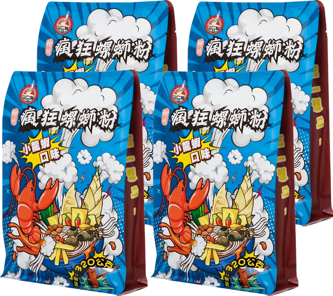 一碗好麵 瘋狂螺螄粉 小龍蝦口味 320g, 4包