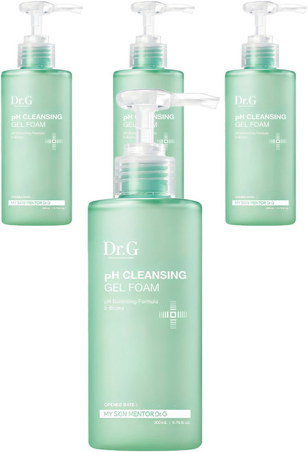 닥터지 약산성 클렌징 젤 폼, 200ml, 4개