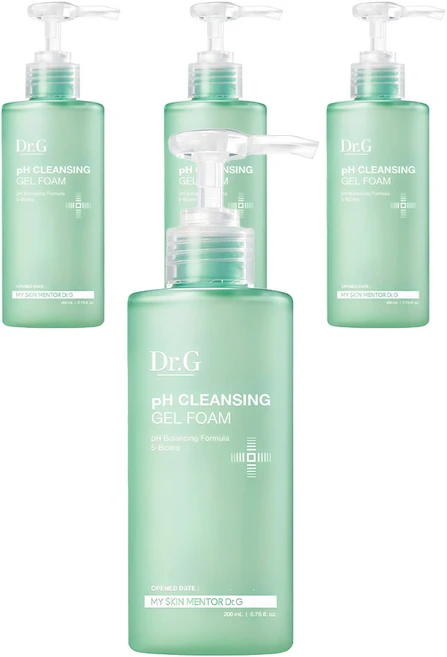 닥터지 약산성 클렌징 젤 폼, 200ml, 4개 - 쿠팡