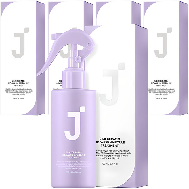 제이숲 실크 케라틴 노워시 앰플 트리트먼트 헤어미스트, 200ml, 5개
