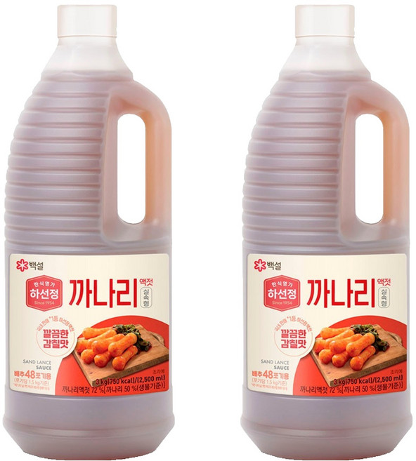 하선정 까나리액젓 알뜰형, 3kg, 2개