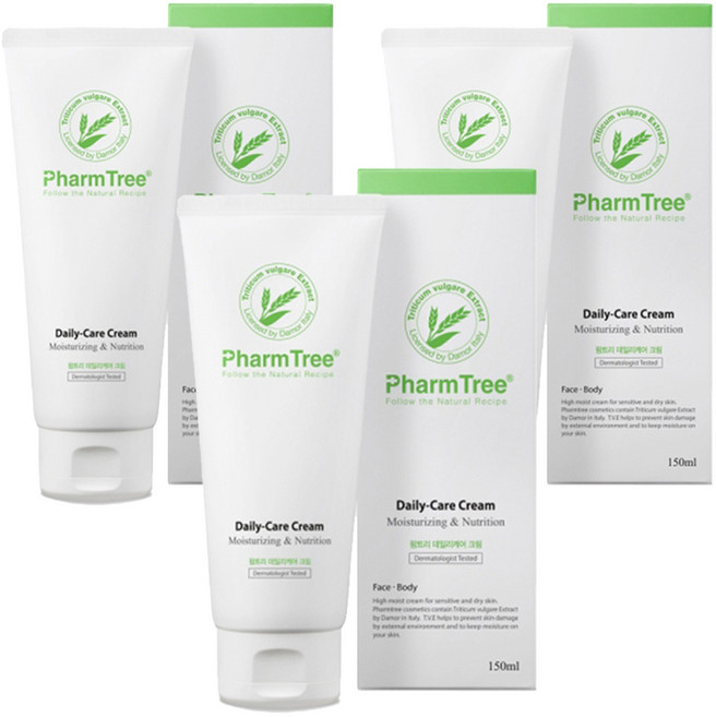 팜트리 데일리케어 크림, 3개, 150ml