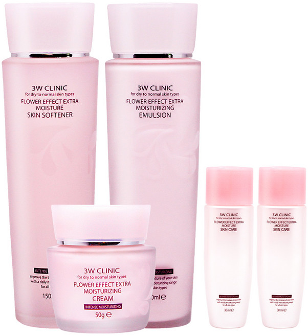 3W클리닉 플라워 이펙트 엑스트라 모이스처라이징 3종 세트, 1세트