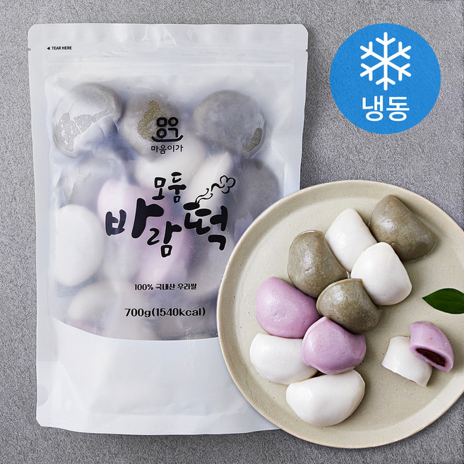 착한마을마음이가 모둠 바람떡 (냉동), 700g, 1개입, 1개