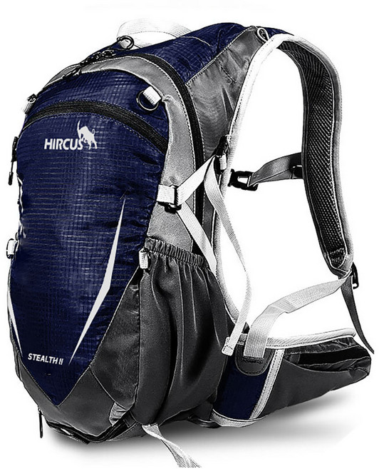 히르커스 스텔스 II 자전거배낭 + 레인커버 + 헬멧 메쉬망 세트, 네이비, 1개