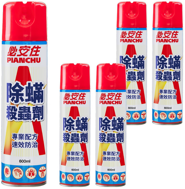 必安住 除蹣殺蟲劑, 600ml, 5瓶