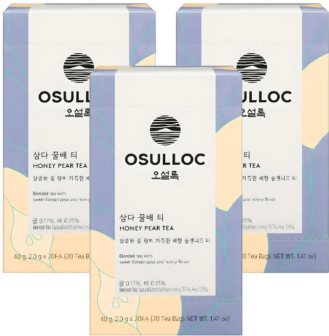 오설록 삼다 꿀배 티, 1.5g, 20개입, 3개